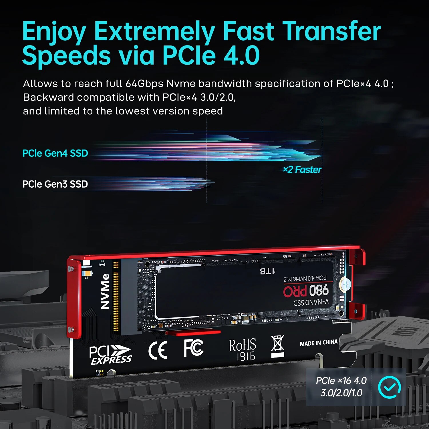 Adaptador JEYI M.2 NVMe a PCIe - Samsung Ssd 980 Pro reseña y precio