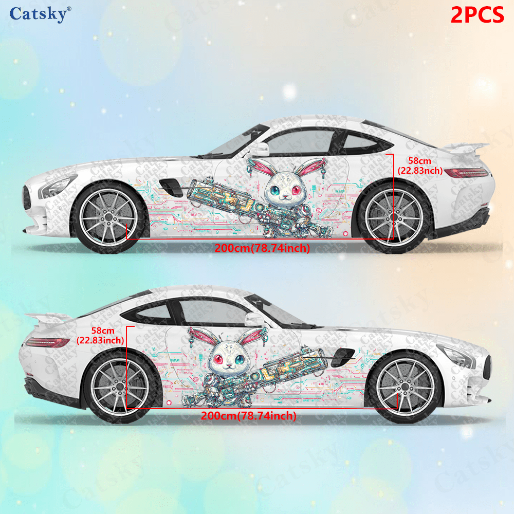 2 piezas de pegatinas laterale - Tech Accessories For Car reseña y precio