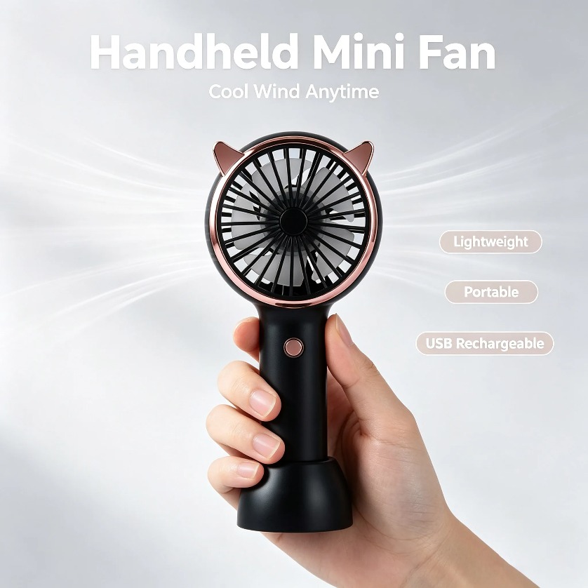 Ventilador de Mano con Orejas  - Usb Fan Silent reseña y precio